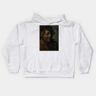 Head of a Peasant by Vincent van Gogh Kids Hoodie